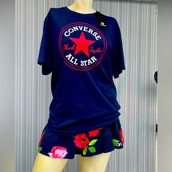 Converse Navy Blue and Red Men's T-Shirt new with tags size S - Picture 8 of 10